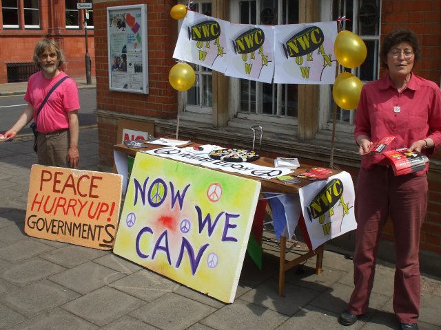 Edwin and Joanna with 'Now We Can' sign